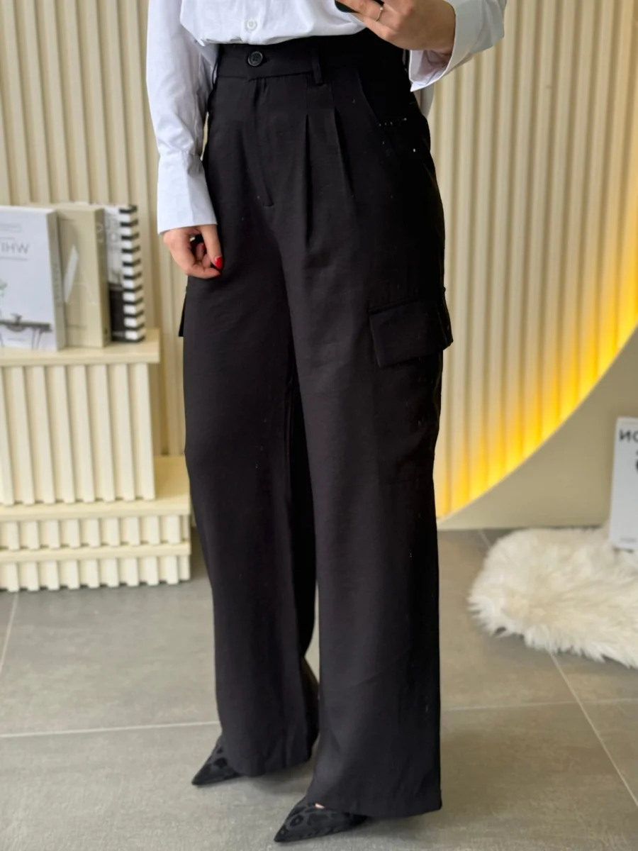 Pantalone crne kargo CPYE1SP073
