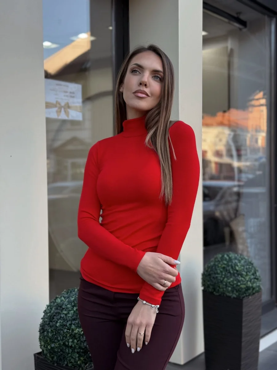 Bluza crvena pamučna EV5003