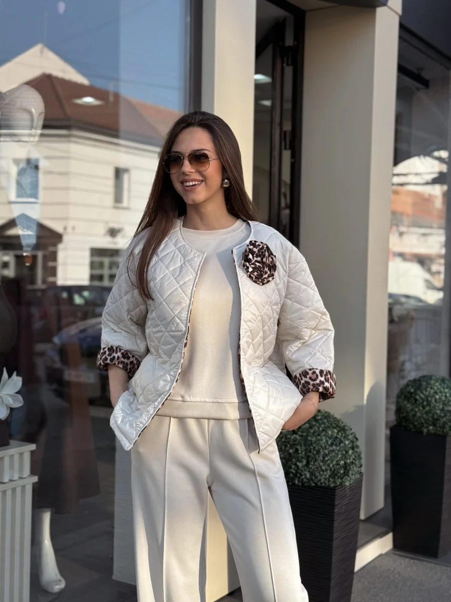 Jakna bela bomber OR24381