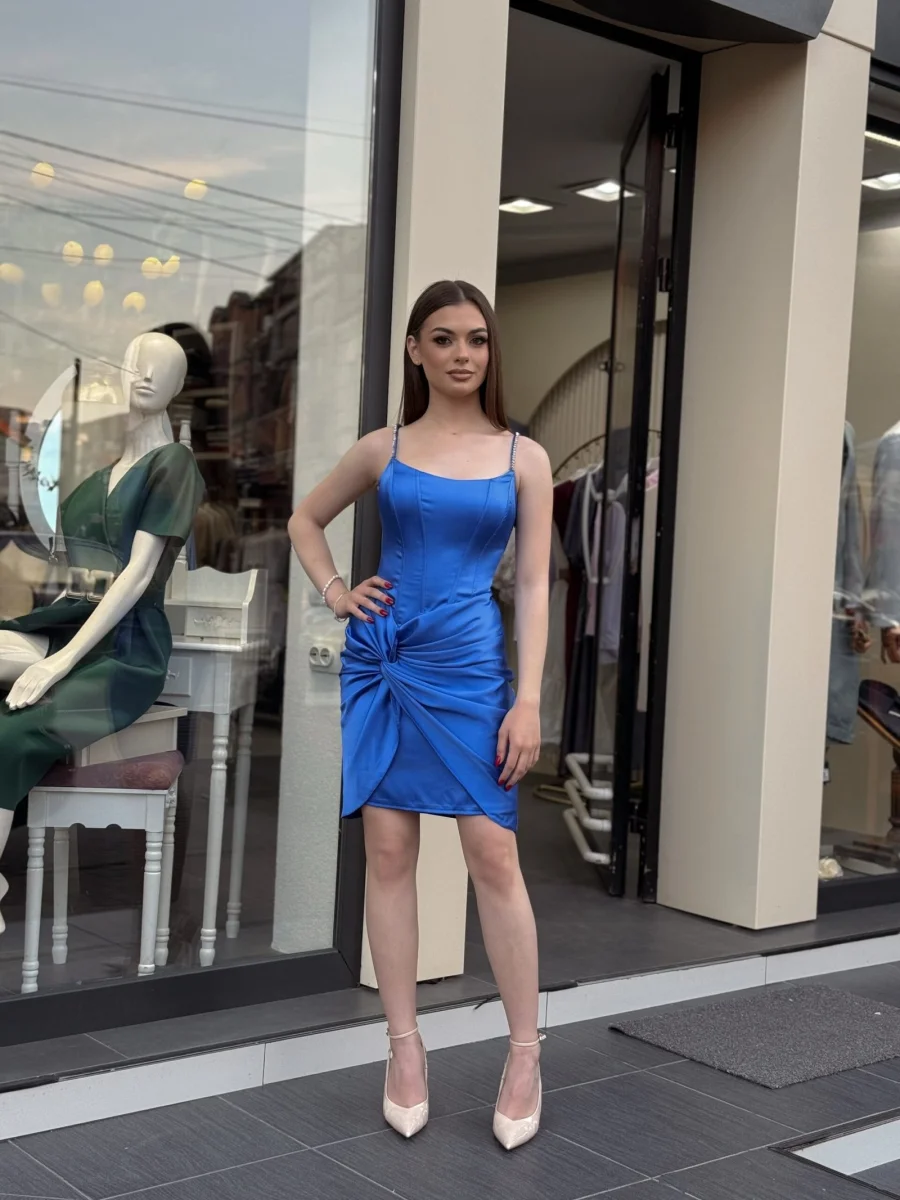 Haljina plava sa cirkonima FR965698
