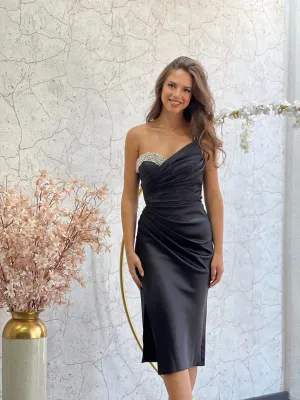 Haljina crna svećana SHEW7144