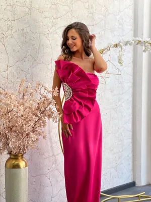Haljina svetlo roze elegantna FER77199