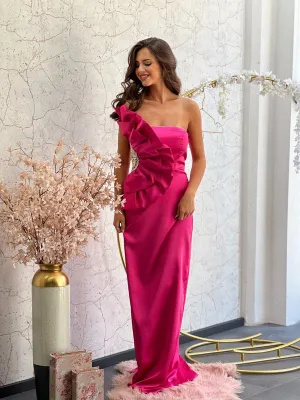 Haljina svetlo roze elegantna FER77199