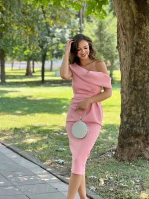 Haljina roze skuba KIM-013-1457