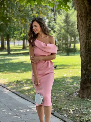 Haljina roze skuba KIM-013-1457