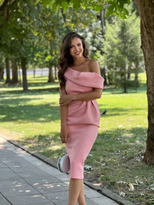 Haljina roze skuba KIM-013-1457