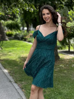Haljina zelena svetlucava AR39621
