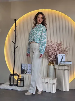 Pantalone bež elegantne PN05313