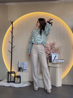 Pantalone bež elegantne PN05313