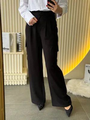 Pantalone crne kargo CPYE1SP073