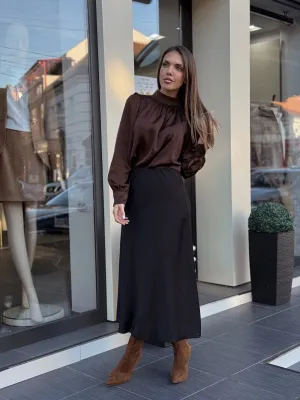 Suknja crna satenska CHZ16606