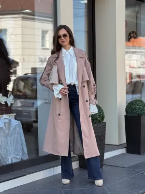Mantil bež oversize PER9476
