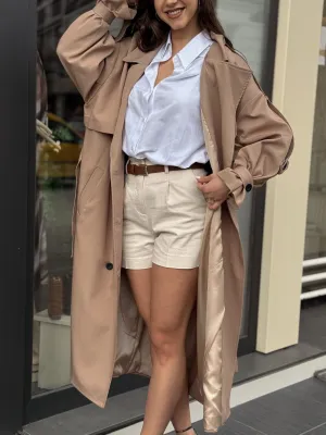 Mantil bež oversize PER9476