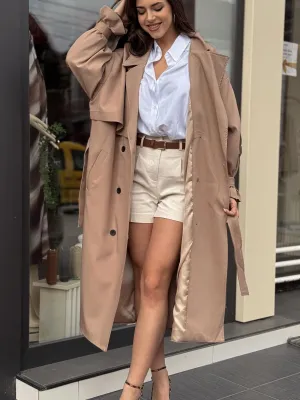 Mantil bež oversize PER9476