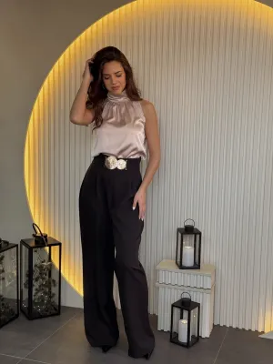 Pantalona crna elegantna SAT5549