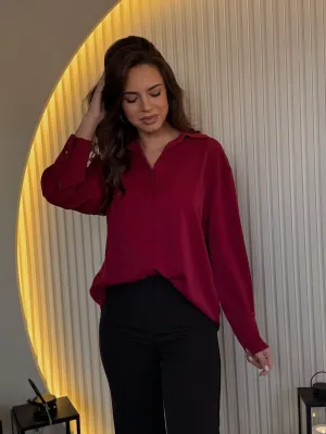 Košulja bordo elegantna GM08614