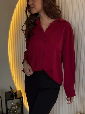 Košulja bordo elegantna GM08614