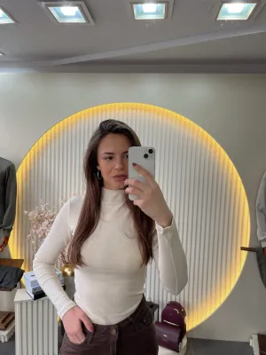 Bluza bež pamučna D31433