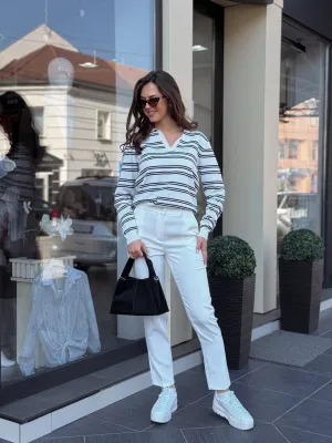 BLUZA bela polo SUN67599