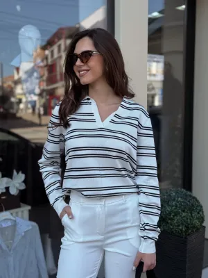 BLUZA bela polo SUN67599