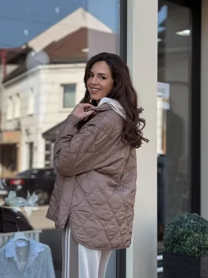 Jakna bež prošivena MN02002.
