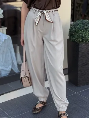 Pantalone bež šireg kroja EF3852