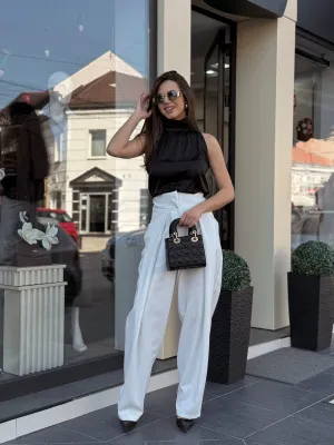 Elegantna bela pantalona EVK9998