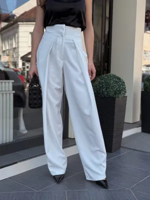 Elegantna bela pantalona EVK9998