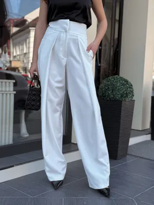 Elegantna bela pantalona EVK9998
