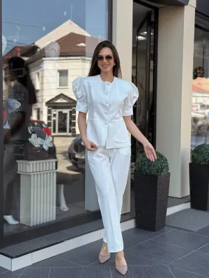 Komplet beli sa kratkim rukavima EVK62975
