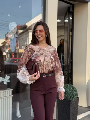 Bluza svetlo bež sa lastišem MT24618