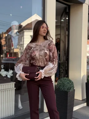 Bluza svetlo bež sa lastišem MT24618