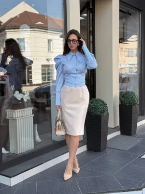 Suknja bež eleganta SAT4518