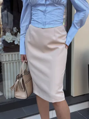 Suknja bež eleganta SAT4518