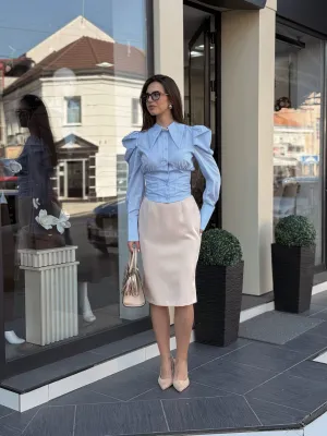 Suknja bež eleganta SAT4518