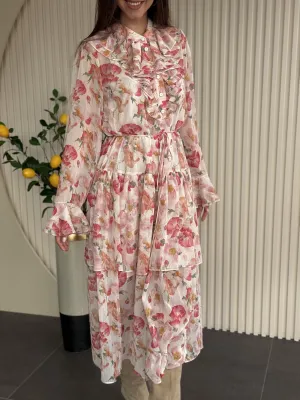 Cvetna svetlo roze haljina BHJH60088
