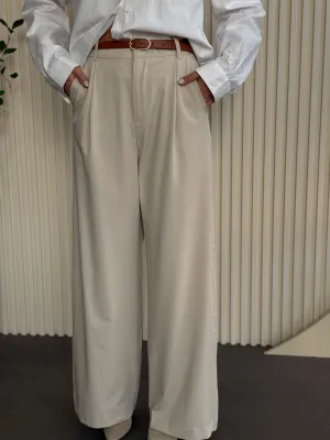 Pantalone svetlo sive sa faltama PN05360