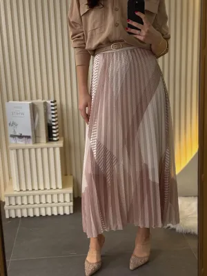 Suknja bež lepršava MT11007