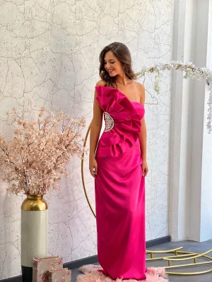 Haljina svetlo roze elegantna FER77199