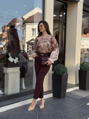 Bluza svetlo bež sa lastišem MT24618