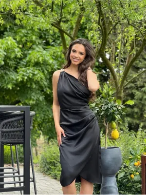 Haljina crna elegantna DNS-1484