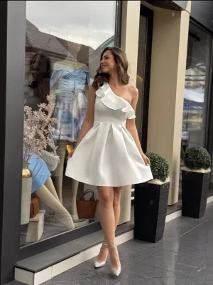 Haljina bela na jedno rame EV74228