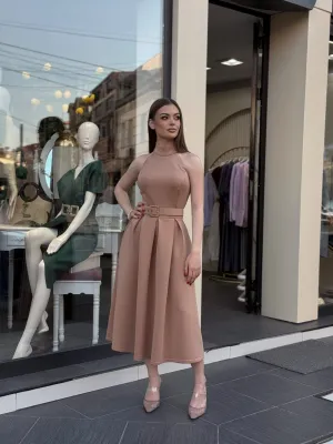 Haljina tamno bez midi EV74688
