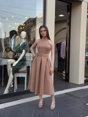 Haljina tamno bez midi EV74688
