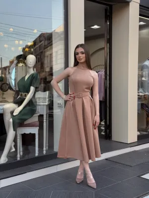 Haljina tamno bez midi EV74688